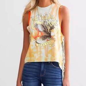 Wild & Free Fringe Tank Top- Sz L